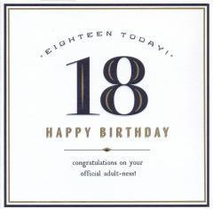 Felicitare - Happy Birthday Eighteen Today