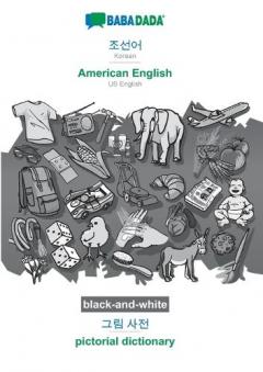 Korean (in Hangul script) - American English, visual dictionary, BW