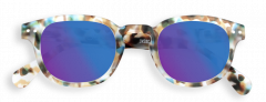 Ochelari de soare +0.00 - #C Blue Tortoise - Soft  Blue Mirror Lenses