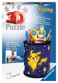 Puzzle 3D Pokemon - suport de pixuri, 54 piese