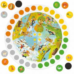 Puzzle educativ - Giant Round Puzzle - Seasons