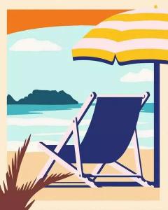 Set pictura pe numere - Relaxare la plaja