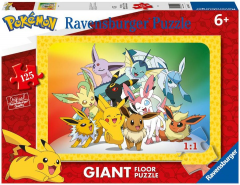 Puzzle de podea Pokemon, 125 piese