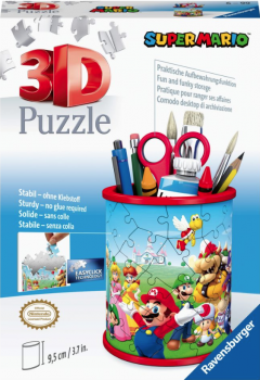 Puzzle 3D - Suport pixuri - Super Mario,  54 piese - Super Mario - Ravensburger