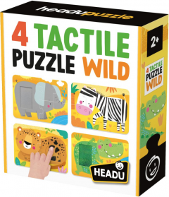 4 Puzzleuri tactile - Animale din salbaticie