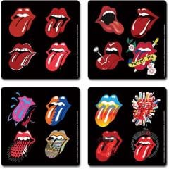Set 4 suport pahare - Rolling Stones Tongue Evolution Rock Off