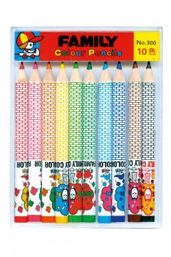 Set 10 creioane colorate - Family Colour