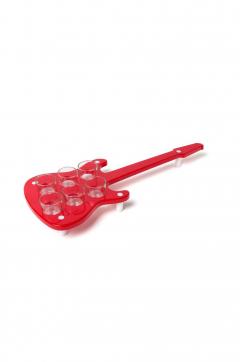 Tava cu 6 pahare pentru shot - Guitray red