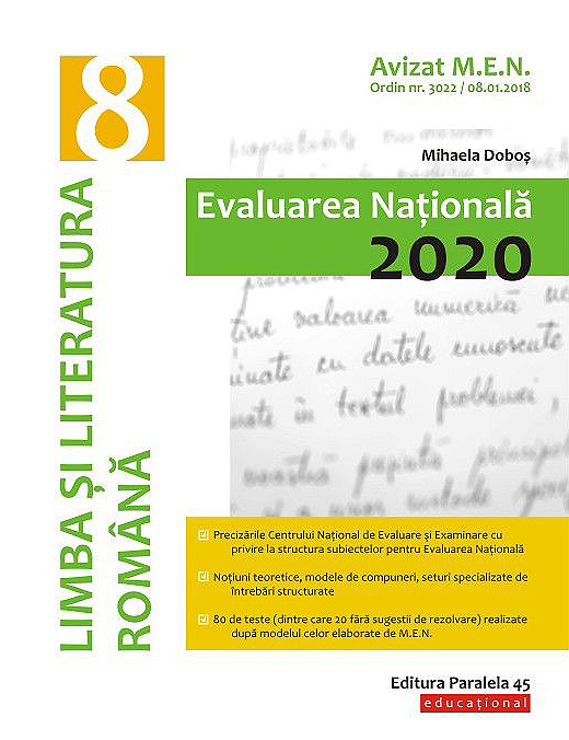 Evaluarea Nationala 2020. Limba si literatura romana. Clasa a VIII-a