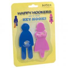 Suport chei - Happy hookers man and woman hooks