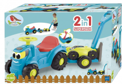 Set tractor Ride cu remorca si cositoare