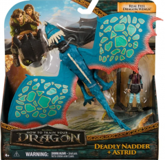 Figurina - Dragon Deadly Nadder si Viking Astrid 
