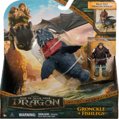 Figurina - Dragon Gronckle si Viking Fishlegs