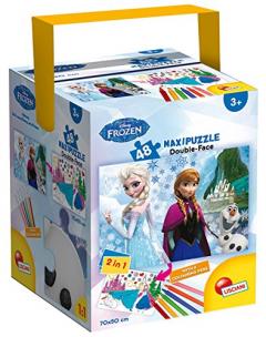 Puzzle cu doua fete - Castelul Frozen - 48 piese - 6 carioci