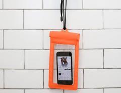 Husa rezistenta la apa pentru telefon - portocalie