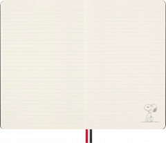 Set carnet + 12 creioane si ascutitoare Peanuts x Moleskine - Large, Ruled, Hardcover (Black & Gift Box)