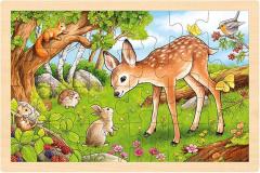 Puzzle din lemn - Prieteni necuvantatori, 24 piese (mai multe modele, pret pe bucata)