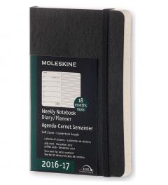 Agenda 18 luni 2016-2017 Moleskine - Pocket Weekly - Diary Soft