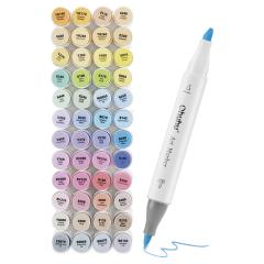 Set 48 markere - Brush & Chisel - Mid-Tone