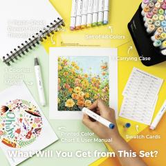 Set 48 markere - Brush & Chisel - Mid-Tone