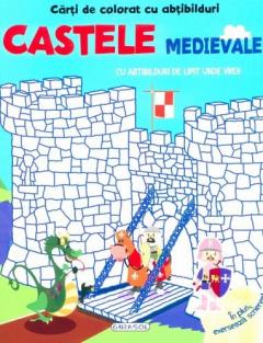 Carti de colorat cu abtibilduri - Castele medievale
