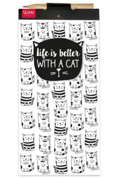 Carnet cu magnet - Life is better with a cat