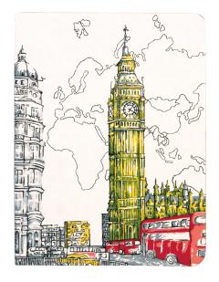 Carnet - London Big Ben Handmade