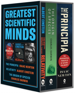 Coperta cărții Greatest Scientific Minds (Boxed Set of 3): Origin of Species | Relativity: The General and The Special Theory | The Principia