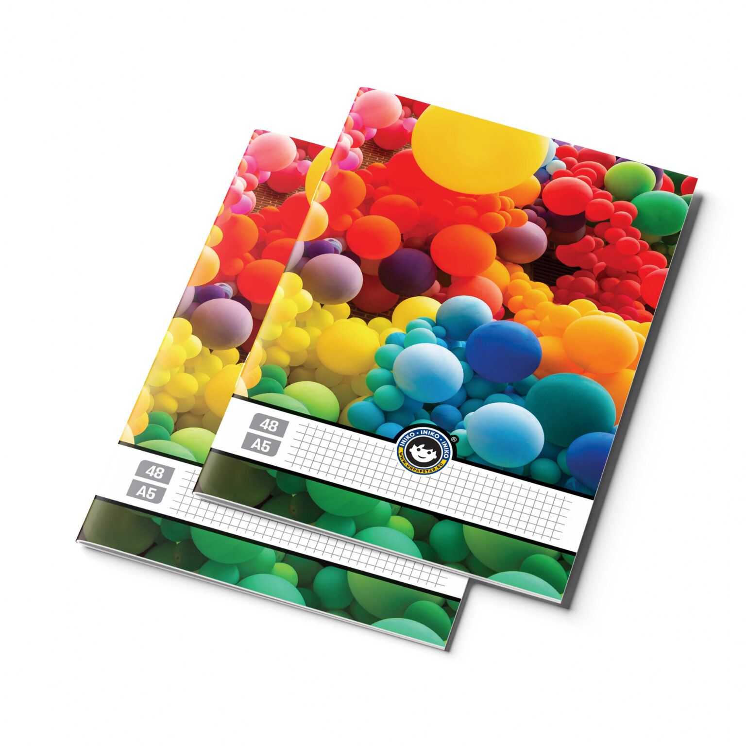 Caiet - Colours, A5, matematica, 48 file - 4 modele - Iniko