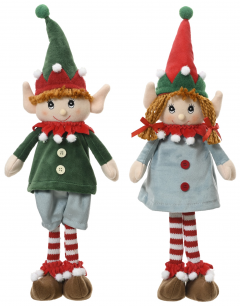 Decoratiune de Craciun - Elf Polyester Standing (doua modele - pret pe bucata)