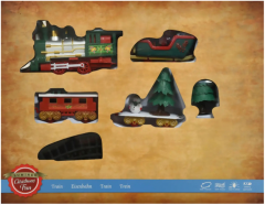 Trenulet de Craciun cu lumini si sunete