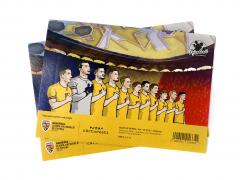 Bloc desen A4 (15 file) - Echipa Nationala de Fotbal a Romaniei (La imn)