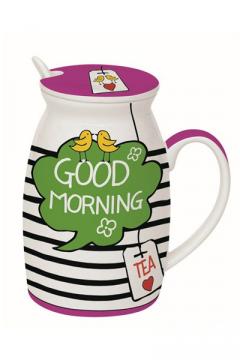 Cana cu capac si lingurita - Good Morning Tea Nuova R2S