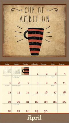 Calendar de perete 2026 - Coffee