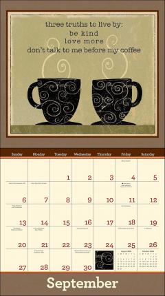 Calendar de perete 2026 - Coffee