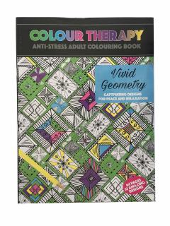Carte antistres de colorat Vivid Geometry 