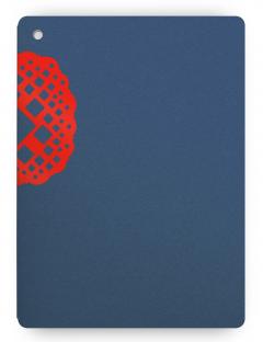 Carnet - Plumb Red on Blue Wraparound