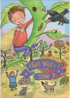 Felicitare cu poveste - Get well soon - Jack and the Bean Stalk