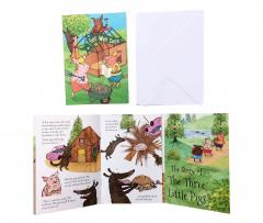 Felicitare cu poveste - Get well soon - The Three Little Pigs