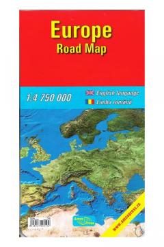 Harta pliata Europa rutiera
