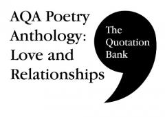 Coperta cărții Quotation Bank: AQA Poetry Anthology - Love and Relationships GCSE Revision and Study Guide for English Literature 9-1
