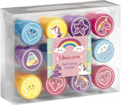 Set 12 stampile cu tus propriu - Unicorni