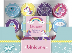 Set 12 stampile cu tus propriu - Unicorni