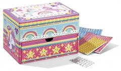Set creativ DIY - Decoreaza propria cutie de bijuterii cu unicorni