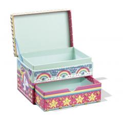 Set creativ DIY - Decoreaza propria cutie de bijuterii cu unicorni