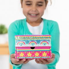 Set creativ DIY - Decoreaza propria cutie de bijuterii cu unicorni