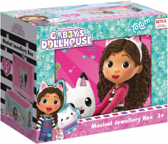 Cutie muzicala pentru bijuterii -  Figurina Gabby Dollhouse si oglinda
