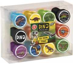 Set 12 stampile cu tus propriu - Dinozauri