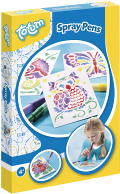 Set creativ - Desenat cu sabloane si carioci spray