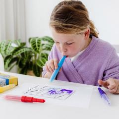 Set creativ - Desenat cu sabloane si carioci spray